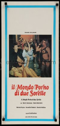 5y631 EMMANUELLE & JOANNA Italian locandina 1979 Il Mondo Porno di due Sorelle, Sherry Buchanan!
