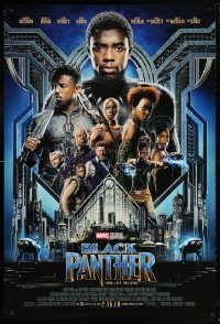5z553 BLACK PANTHER advance DS 1sh 2018 Chadwick Boseman in the title role as T'Challa and top cast!