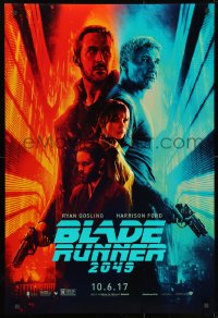 5z558 BLADE RUNNER 2049 teaser DS 1sh 2017 great montage image with Harrison Ford & Ryan Gosling!