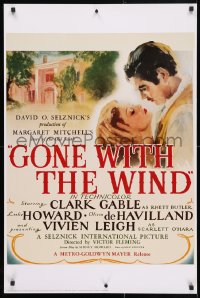 5z250 GONE WITH THE WIND 24x36 commercial poster 1994 Clark Gable, Vivien Leigh, Leslie Howard!