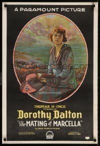 5z258 MATING OF MARCELLA 20x29 commercial poster 1980s art of Dorothy Dalton waiting for her lost love!