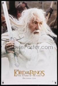 5z745 LORD OF THE RINGS: THE RETURN OF THE KING teaser DS 1sh 2003 Ian McKellan as Gandalf!