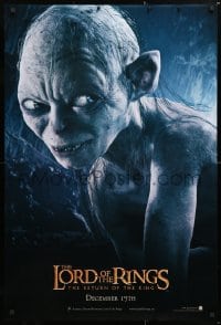 5z743 LORD OF THE RINGS: THE RETURN OF THE KING teaser DS 1sh 2003 CGI Andy Serkis as Gollum!