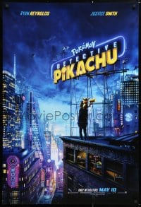 5z806 POKEMON: DETECTIVE PIKACHU teaser DS 1sh 2019 May 10 style, Reynolds as the voice of Pikachu!