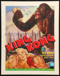 5z024 KING KONG 16x20 REPRO poster 1990s Fay Wray, Robert Armstrong & the giant ape!