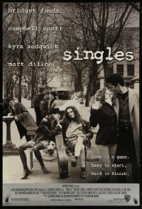 5z866 SINGLES DS 1sh 1992 Cameron Crowe, Bridget Fonda, Matt Dillon, Kyra Sedgwick!