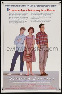 5z867 SIXTEEN CANDLES 1sh 1984 Molly Ringwald, Anthony Michael Hall, directed by John Hughes!