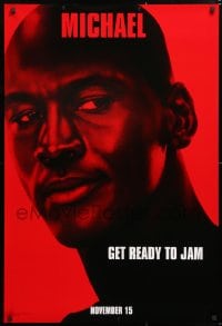 5z878 SPACE JAM teaser DS 1sh 1996 cool close-up of basketball star Michael Jordan!
