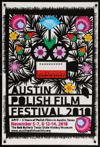 5z032 AUSTIN POLISH FILM FESTIVAL 2010 24x36 film festival poster 2010 really cool & colorful art!