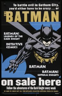 5z362 BATMAN 22x34 special poster 2001 cool art of the legendary Caped Crusader with claws out!
