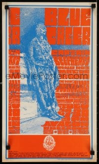 5z140 BLUE CHEER/CAPTAIN BEEFHEART & THE MAGIC BAND/YOUNGBLOODS 13x21 music poster 1967 Glass!