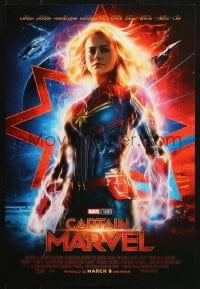 5z082 CAPTAIN MARVEL 2-sided mini poster 2019 incredible images of Brie Larson in the title role!
