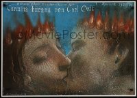5z298 CARMINA BURANA 24x33 German stage poster 1980 romantic fire-head art by Jerzy Czerniawski!