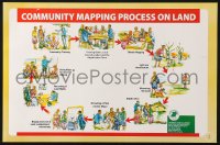 5z369 COMMUNITY MAPPING PROCESS ON LAND 11x16 Ugandan special poster 2000s really cool art & info!