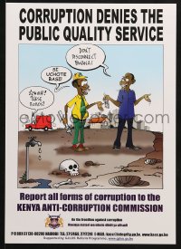5z370 CORRUPTION DENIES THE PUBLIC QUALITY SERVICE 12x17 Kenyan special poster 2000s these roads!