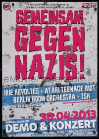 5z400 GEMEINSAM GEGEN NAZIS 23x33 German special poster 2013 Together Against Nazis!