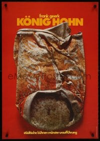 5z321 KONIG HOHN 23x33 German stage poster 1970s art of crushed Coca-Cola can by Holger Matthies!