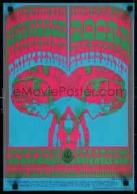 5z156 MILLER BLUES BAND/DOORS 14x20 music poster 1967 cool art by Victor Moscoso!