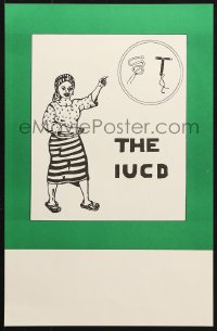 5z439 NIGERIAN BIRTH CONTROL 11x17 Nigerian special poster 1980s woman pointing to IUCD!