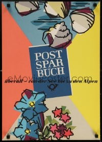 5z455 POSTSPARBUCH 17x23 German special poster 1960s art of flowers and shells!