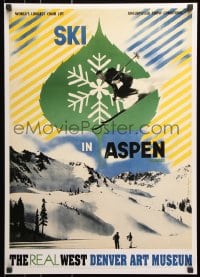 5z226 REAL WEST 19x27 museum/art exhibition 2000s advertising skiing in Aspen by Herbert Bayer!