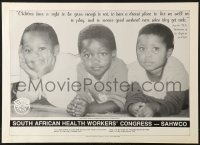5z466 SAHWCO 18x25 South African special poster 1989 cool close-up image of three children!