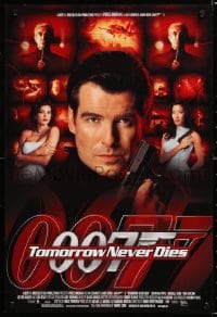 5z085 TOMORROW NEVER DIES mini poster 1997 Brosnan as Bond, Michelle Yeoh, sexy Teri Hatcher!
