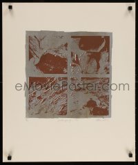 5z112 UNKNOWN ART PRINT signed #18/50 20x24 art print 1973 Landscape Four, please help identify!