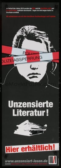 5z486 UNZENSIERTE LITERATUR 12x33 German special poster 2000s Uncensored Literature!