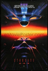 5z895 STAR TREK VI teaser 1sh 1991 William Shatner, Leonard Nimoy, Stardate 12-13-91!