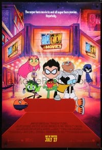 5z916 TEEN TITANS GO! TO THE MOVIES advance DS 1sh 2018 hero movie to end all super hero movies!