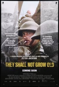 5z925 THEY SHALL NOT GROW OLD advance DS 1sh 2019 Peter Jackson, restored footage from WWI!