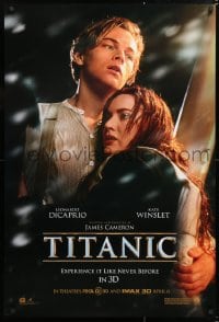 5z931 TITANIC IMAX DS 1sh R2012 Leonardo DiCaprio & Winslet, Cameron, collide with destiny!
