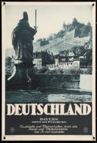 5z063 DEUTSCHLAND Bayern style 20x29 German travel poster 1930s great images from Germany!