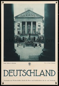 5z064 DEUTSCHLAND Karlsruhe style 20x19 German travel poster 1930s great images from Germany!