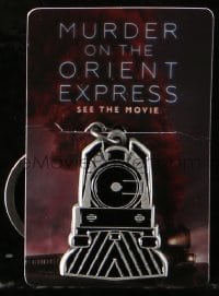 6a108 MURDER ON THE ORIENT EXPRESS keychain 2017 Branagh, Agatha Christie, really cool train image!