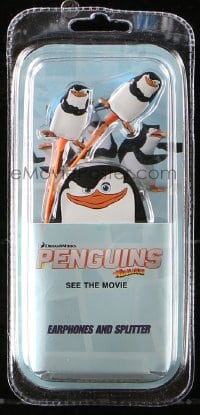 6a070 PENGUINS OF MADAGASCAR earphones and splitter 2014 a movie event that will blow their cover!