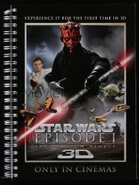 6a141 PHANTOM MENACE notebook 2012 re-release of Star Wars Episode I, take notes in style!