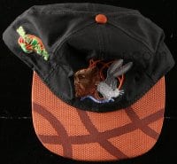 6a182 SPACE JAM ballcap 1996 cool image of Michael Jordan & Bugs Bunny in outer space!