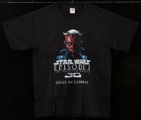 6a211 PHANTOM MENACE size: large t-shirt 2012 for 3D re-release, Star Wars Episode I, Darth Maul!