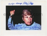 6b641 BETSY PALMER signed color 8.5x11 REPRO photo 1980s close up with knife in Friday the 13th!