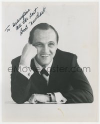 6b722 BOB NEWHART signed 8.25x10 REPRO still 1970s smiling portrait of the legendary comedian!