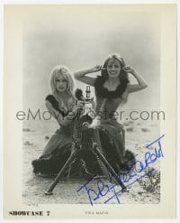 6b257 BRIGITTE BARDOT signed 8x10 TV still R1970s best image with Jeanne Moreau & gun in Viva Maria!