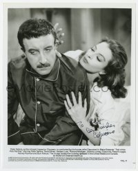 6b259 CAPUCINE signed 8x10 still 1982 close up with Peter Sellers in Trail of the Pink Panther!