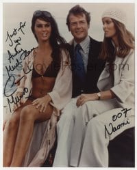 6b644 CAROLINE MUNRO signed color 8x10 REPRO still 1990s sexy Bond Girl in The Spy Who Loved Me!