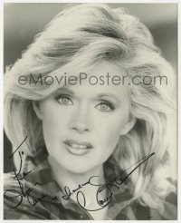 6b744 CONNIE STEVENS signed 8x10 REPRO still 1986 sexy head & shoulders portrait with great hair!