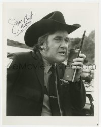 6b803 JAMES BEST signed 8x10.25 REPRO still 1980s as Sheriff Roscoe P. Coltrane in Dukes of Hazzard!