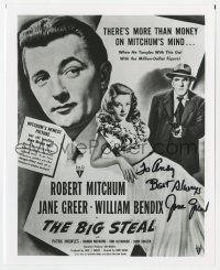 6b809 JANE GREER signed 8x10 REPRO still 1980s great advertising image from The Big Steal!