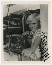 6b814 JAY NORTH signed 8x10 REPRO still 1980s in character with slingshot as Dennis the Menace!