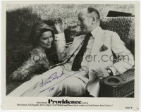 6b314 JOHN GIELGUD signed 8x10 still 1977 close up with Ellen Burstyn in Alain Resnais' Providence!